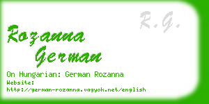 rozanna german business card